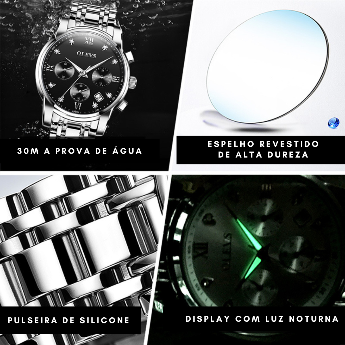 Relógio Masculino Datejust Olevs